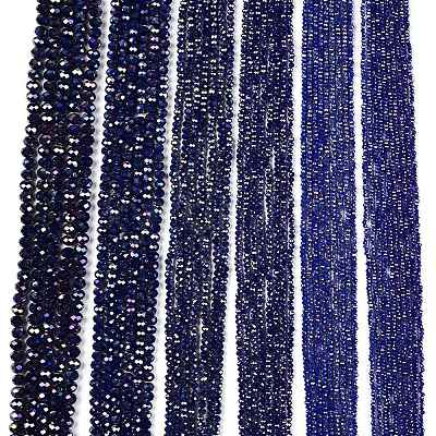 Electroplate Glass Beads Strands EGLA-A044-P3mm-B07-1