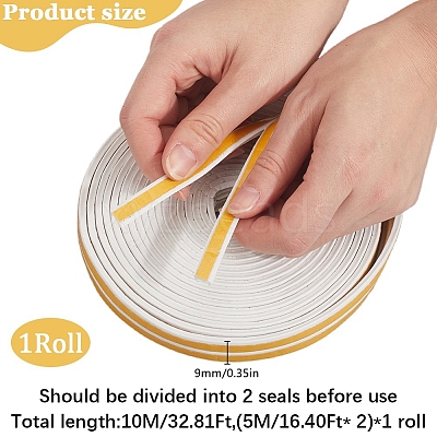 PU Plastic Self-adhesive Sealing Strip AJEW-WH0515-55A-1