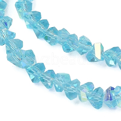 Electroplate Transparent Glass Beads Strands EGLA-P061-04C-AB20-1