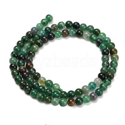 Natural Fuchsite Beads Strands G-L661-B01-4mm-A-1