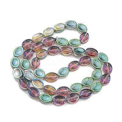 Electroplate Glass Beads Strands EGLA-G037-13A-HP02-1