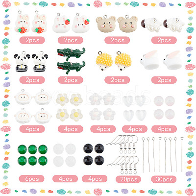 DIY Animal Dangle Earring Making Kit DIY-SC0021-54-1