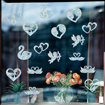 Waterproof PVC Colored Laser Stained Window Film Static Stickers DIY-WH0314-112-1