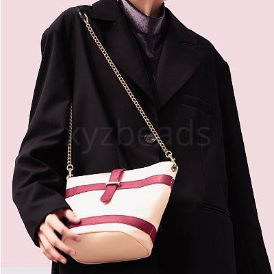 Zinc Alloy Curb Chain Crossbody Bag Straps DIY-WH0430-124B-1