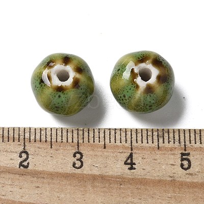 Vintage Porcelain Pumpkin Beads PORC-L080-H13-1