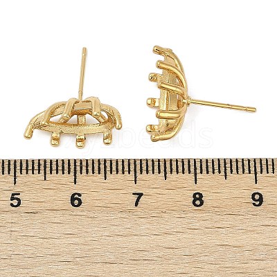 Brass Stud Earring Findings KK-F891-12G-1