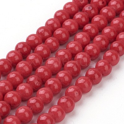 Natural Mashan Jade Round Beads Strands X-G-D263-4mm-XS31-1