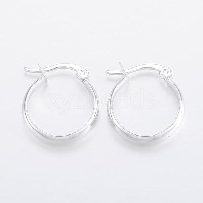 304 Stainless Steel Hoop Earrings EJEW-H327-02A-1