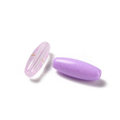 Painted Glass Beads GLAA-C037-01F-1