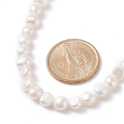 Vintage Natural Pearl Beaded Necklace for Women NJEW-JN03787-02-1