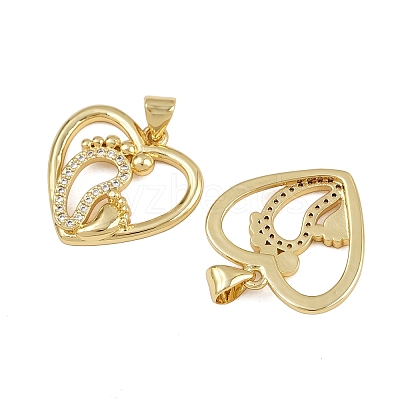 Brass Micro Pave Cubic Zirconia Pendants ZIRC-I367-12G-05-1