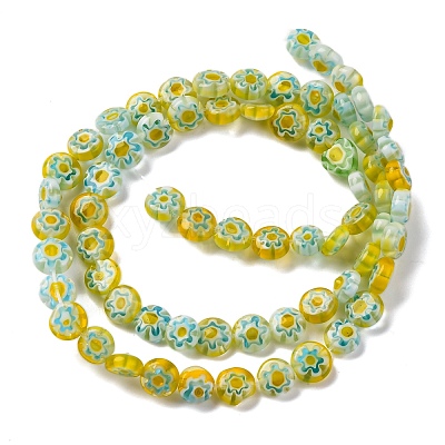 Handmade Millefiori Lampwork Beads Strands LAMP-G164-11K-1