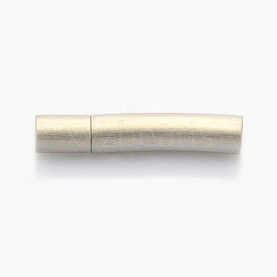 Tarnish Resistant Column 304 Stainless Steel Matte Bayonet Necklace Clasps STAS-I013-3mm-A-1