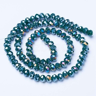 Electroplate Glass Beads Strands X-EGLA-A034-P4mm-B10-1