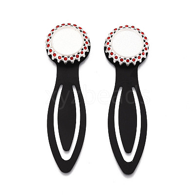 Alloy & Iron Bookmark Cabochon Settings PALLOY-N184-02S-1