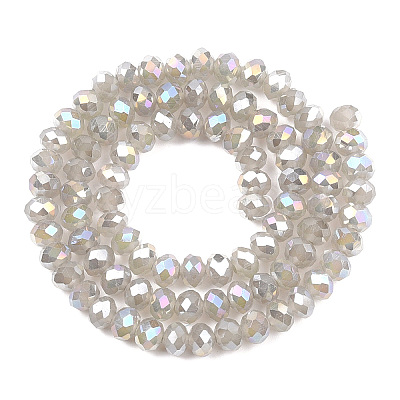 Electroplate Glass Beads Strands EGLA-A034-J8mm-B09-1