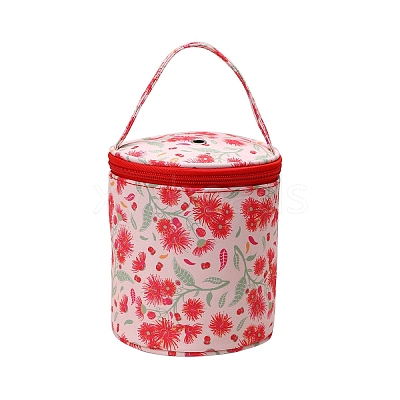 Oxford Zipper Knitting Bucket Bag with Handle PW-WG69279-01-1
