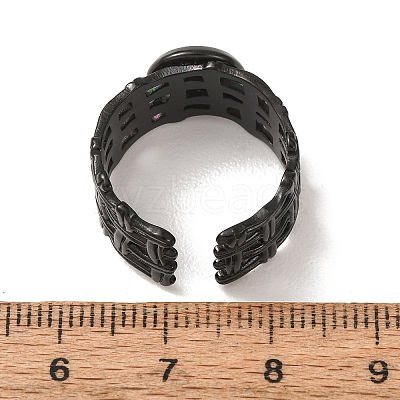 Woven Bezel 304 Stainless Steel Cuff Ring Components SA-CBAD8FA-01EB-01-1