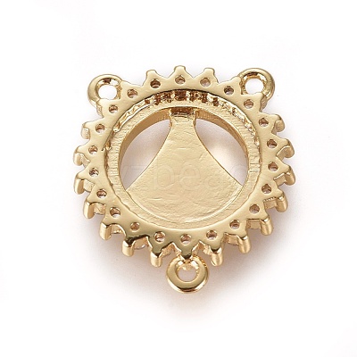 Brass Cubic Zirconia Chandelier Component Links ZIRC-F108-05G-1