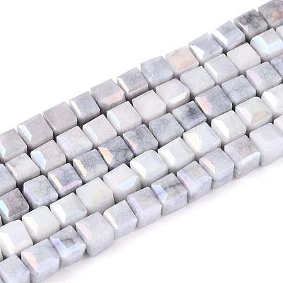 Anti-Tarnish Electroplate Glass Beads Strands GLAA-T025-4mm-10A-1