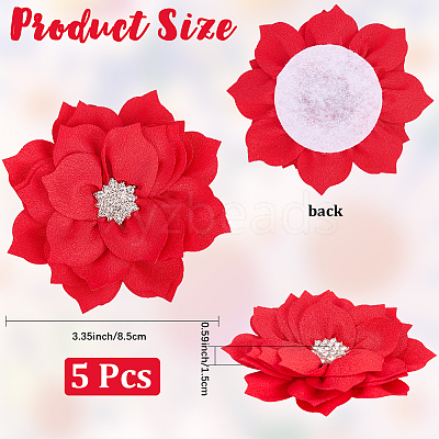 Polyester & Rhinestones Ornament Accessories DIY-WH20063-015B-1