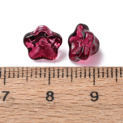 Baking Paint Transparent Glass Beads GLAA-T025-81C-02-1