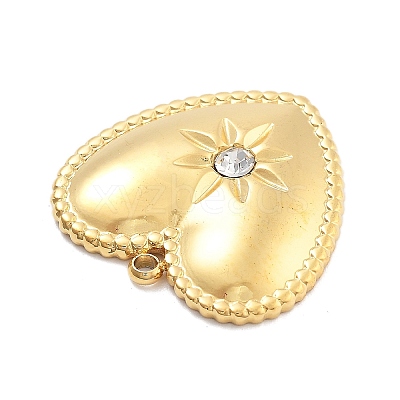 304 Stainless Steel Rhinestone Pendants STAS-R155-035E-G-1