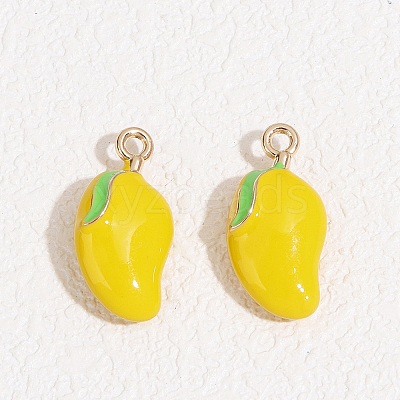 Fruit Alloy Enamel Pendants ENAM-P264-02I-G-1