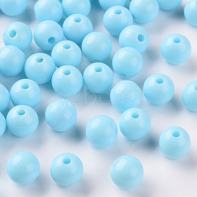 Opaque Acrylic Beads X-MACR-S370-C8mm-A07-1