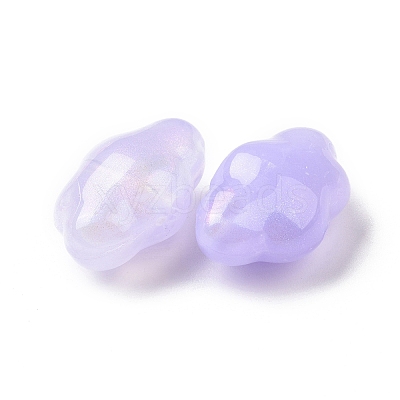 Opaque Acrylic Beads X-OACR-E014-17B-1