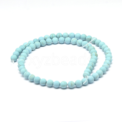 Synthetic Howlite Bead Strands X-G-P286-16-6mm-1-1