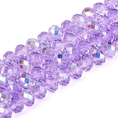 Transparent Glass Beads Strands X-EGLA-N016-6mm-03-1