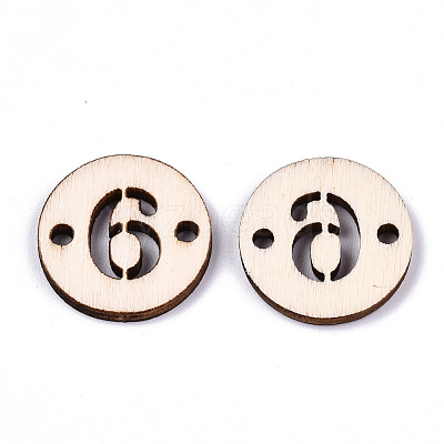 Unfinished Natural Poplar Wood Links Connectors WOOD-S045-138A-6-1