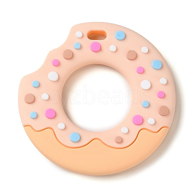 Donut Food Grade Eco-Friendly Silicone Focal Beads LS-SIL-Q023-01C-1