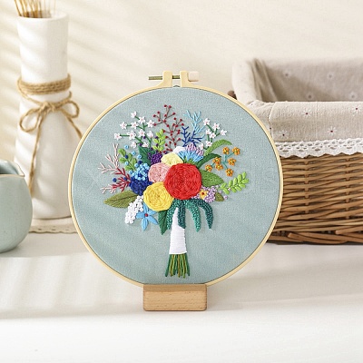 DIY Bouquet Pattern Embroidery Kit LS-DIY-O021-14A-1