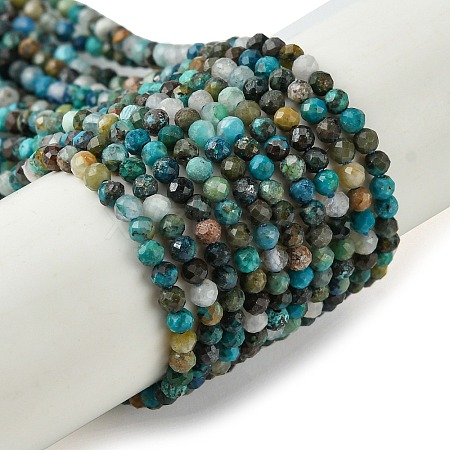 Natural Chrysocolla Beads Strands G-Z034-A03-01-1