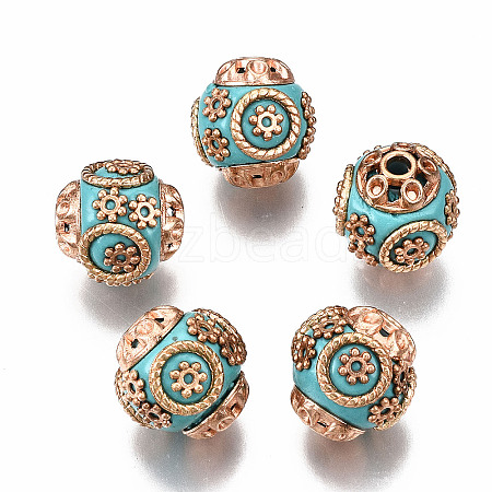 Round Handmade Indonesia Beads IPDL-R394-16-1