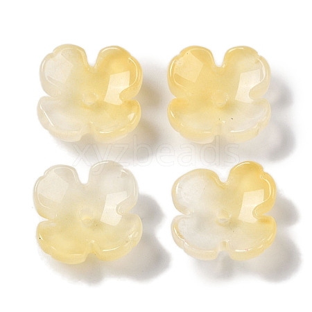 Baking Paint Glass Bead Caps GLAA-S202-04F-1