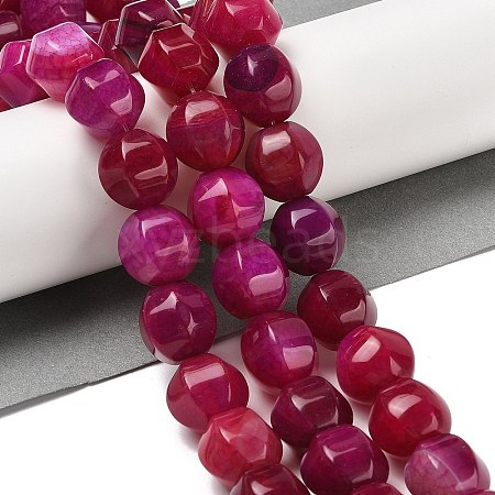 Dyed Natural Agate Beads Strands G-H087-E01-01B-1