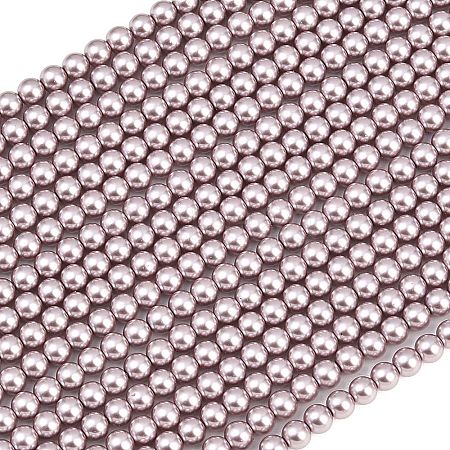 Eco-Friendly Dyed Glass Pearl Round Beads Strands HY-A002-6mm-RB017-1