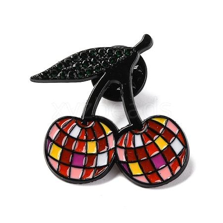 Disco Cherry Alloy Brooches JEWB-I034-20A-1