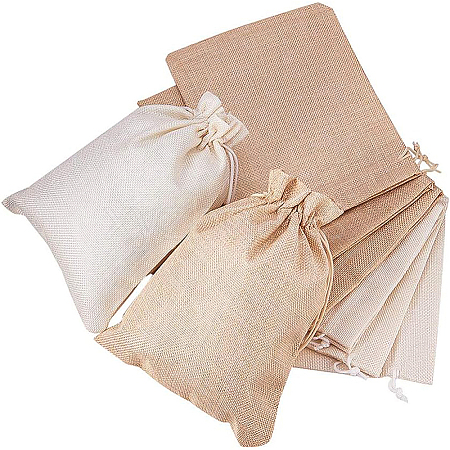 Burlap Packing Pouches Drawstring Bags ABAG-BC0001-02-1