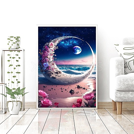 Moon Diamond Picture for Living Room Bedroom Decorative Painting PW-WG092C0-07-1