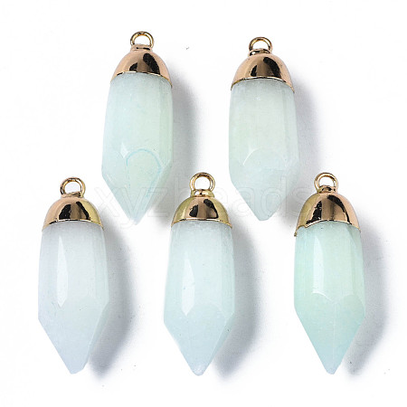 Natural White Jade Pointed Pendants G-Q998-009C-1