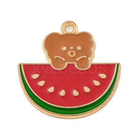 Cartoon Alloy Enamel Pendants ENAM-H045-05G-04-1