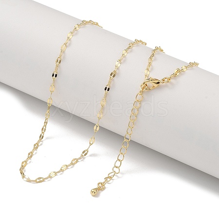 Brass Dapped Chain Necklaces KK-H503-39G-1