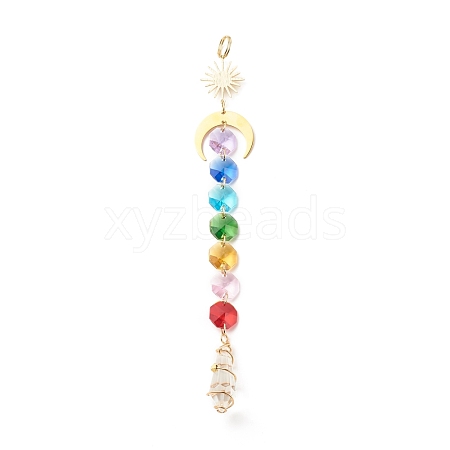 Sun Catcher Pendant Decorations X-HJEW-JM00670-1