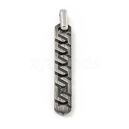 304 Stainless Steel Pendants STAS-F307-04B-1