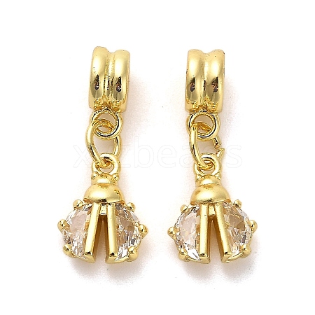 Rack Plating Brass Micro Pave Cubic Zirconia Charms KK-S398-11A-1