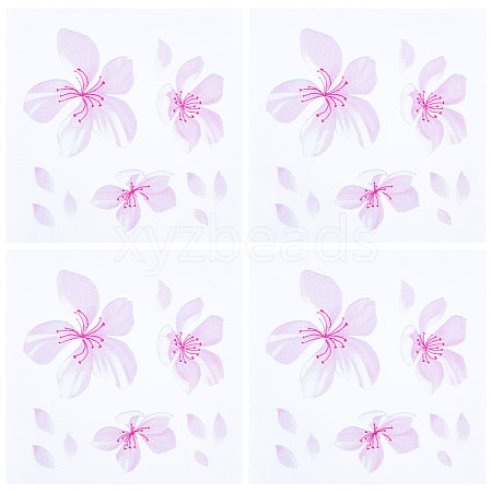 Waterproof Cherry Blossom PET Waterpoof Car Stickers DIY-WH0366-46-1